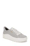 Dr. Scholl's Women's Time Off Knit Lace Up Platform Sneakers In Vapor Grey Knit Fabric