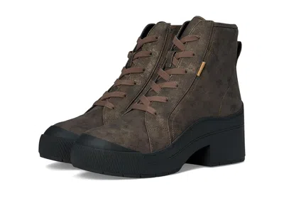 Dr. Scholl's Time Up Lace-up Short Boots In Brown