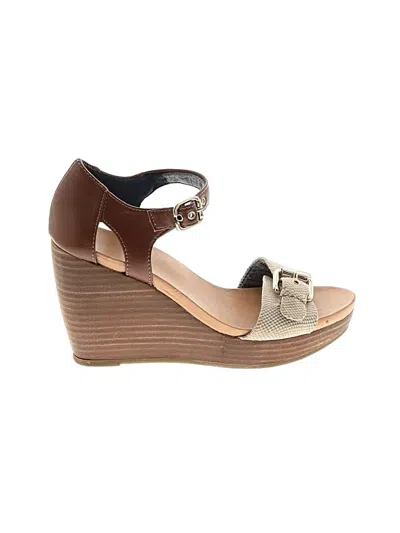 Pre-owned Dr. Scholl's Wedges In Tan