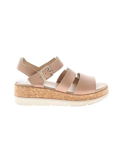Pre-owned Dr. Scholl's Wedges In Tan