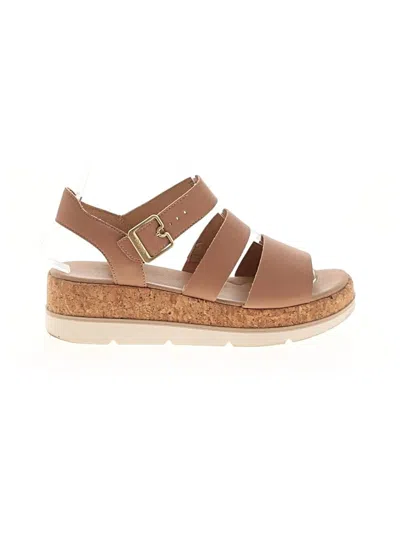 Pre-owned Dr. Scholl's Wedges In Tan