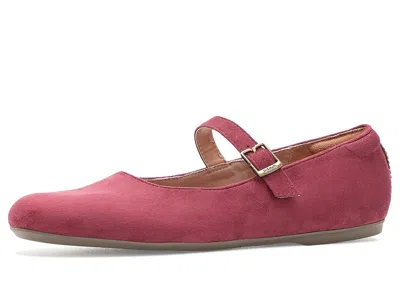 Dr. Scholl's Wexley Jane Mary Jane Shoes Women's Flat Shoes Burgundy: 6 M, Faux Leather/synthetic In Pink