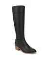 Dr. Scholl's Women's Adeline Wide Calf Block Heel Zip Tall Boots In Black