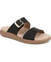 Dr. Scholl's All Time Slide Sandal In Black Faux Leather