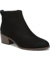 Dr. Scholl's Women's Anya Stacked Block Heel Zip Short Boots In Black
