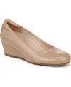 Dr. Scholl's Be Ready Womens Faux Suede Slip On Wedge Heels In Toasted Taupe Faux Leather