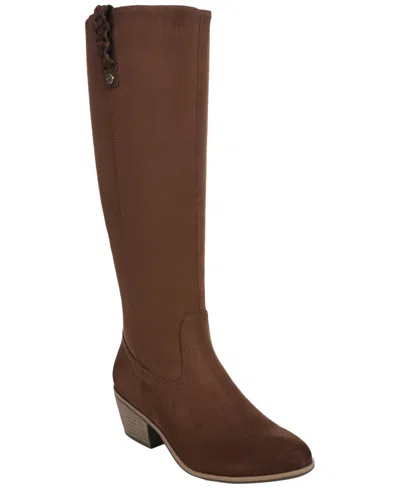 Dr. Scholl's Women's Calista Zip Tall Boots In Brown