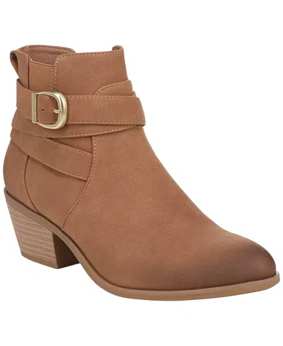 Dr. Scholl's Women's Collins Western Short Boots In Brown