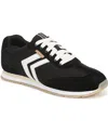Dr. Scholl's Comeback Sneaker In Black Suede,nylon Fabric
