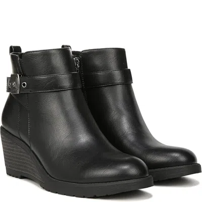 Dr. Scholl's Women's  Camille I700s1001 Boots Black Leather Wedge Heel Hawk23