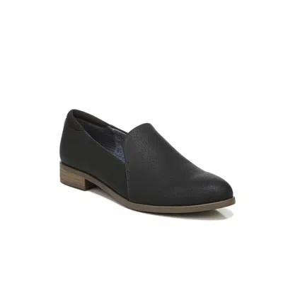 Dr. Scholl's Women's  Rate Flats Black Faux Leather Round Toe Loafers Hawk812