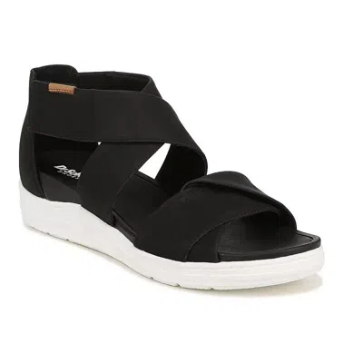 Dr. Scholl's Women's  Time Off Fun Sandal Black Perforated Criss-cross Hawk1385