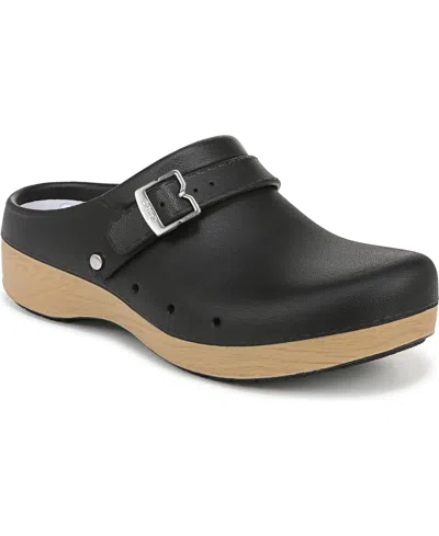 Dr. Scholl's Women's Feel Chill Round Toe Recovery Clogs In Black Foam