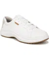 Dr. Scholl's Women's Feel Good Plantar Fasciitis Lace Up Sneakers In White Leather