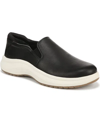 Dr. Scholl's Women's Feel Well Plantar Fasciitis Slip On Sneakers In Black Leather