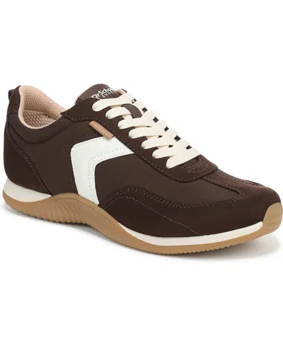 Dr. Scholl's Women's Good Ol Days Lace Up Sneakers In Brown