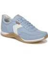 Dr. Scholl's Women's Good Ol Days Lace Up Sneakers In Blue Sky Fabric