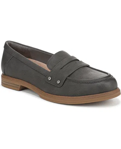 Dr. Scholl's Women's Hello Slip On Penny Loafers In Grey Faux Leather