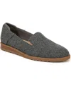 Dr. Scholl's Women's Jetset Loafers In Charcoal Wool Blend Fabric
