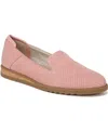 Dr. Scholl's Jetset Wedge Loafer In Rose Pink Microfiber