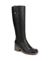 Dr. Scholl's Women's Joplin Square Toe Block Heel Riding Tall Boots In Black
