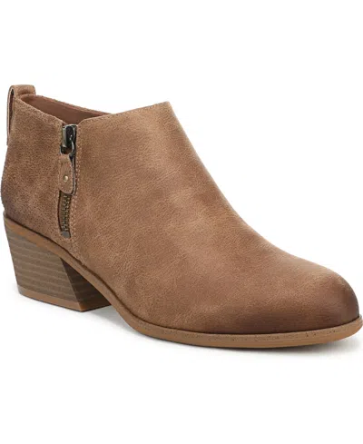 Dr. Scholl's Women's Lainey Almond Toe Western Short Boots In Brown