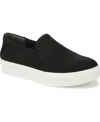 Dr. Scholl's Madison Next Wedge Platform Slip-on Sneaker In Black Faux Leather