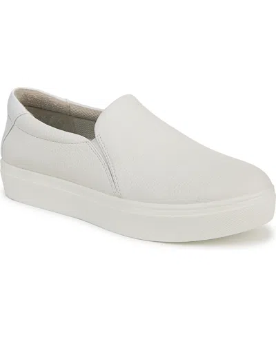 Dr. Scholl's Women's Madison Cloud Slip On Sneakers In White Faux Leather