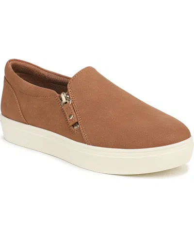 Dr. Scholl's Women's Madison Cloud Zip Slip-on Sneakers In Brown