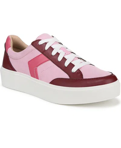 Dr. Scholl's Women's Madison-lace Closed Round Toe Lace Up Platform Sneakers In Cherry Cola Faux Leather