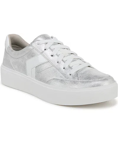 Dr. Scholl's Women's Madison-lace Sneakers In Silver Faux Leather