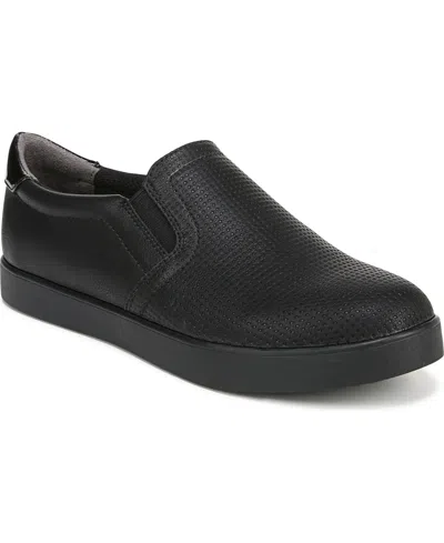 Dr. Scholl's Women's Madison Sr. Slip-resistant Work Slip Ons In Black Faux Leather