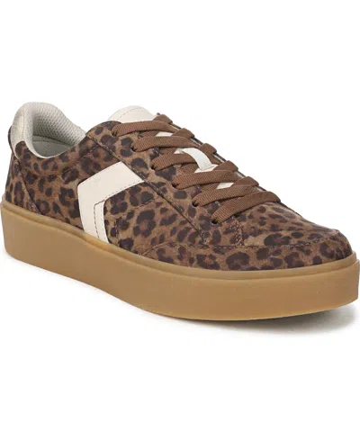 Dr. Scholl's Women's Madison-lace Closed Round Toe Lace Up Platform Sneakers In Brown
