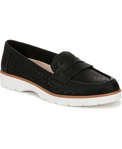 Dr. Scholl's Women's Nice Day Breezy Penny Loafers In Black Leather
