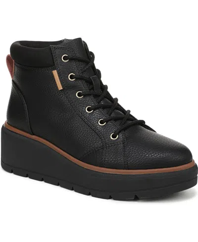 Dr. Scholl's Nice Day Max Alpine Lace-up Short Boots In Black
