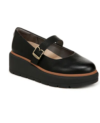 Dr. Scholl's Women's Nice Day Max Mary Jane Platform Loafer In Black Faux Leather