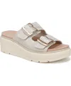 Dr. Scholl's Women's Nice Day Max Og Slide Wedge Sandals In Off White Faux Leather