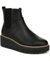 Dr. Scholl's Women's Nice Day Max-up Platform Lug Sole Chelsea Booties In Black Faux Leather