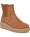 Dr. Scholl's Women's Nice Day Max-up Platform Lug Sole Chelsea Booties In Honey Brown Faux Leather