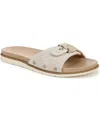 Dr. Scholl's Nice Iconic Slide Sandal In Light Gold Fabric