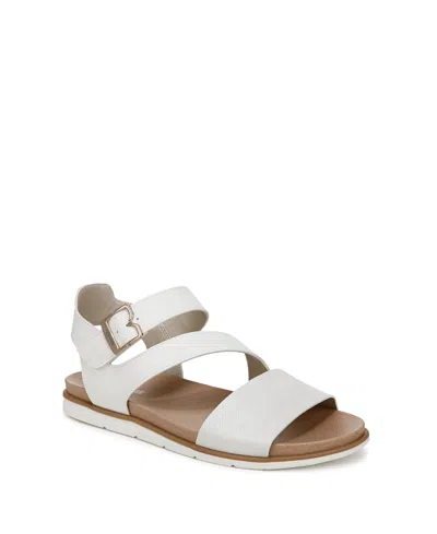 Dr. Scholl's Women's Nicely Fun Strappy Sandals In Tofu White Faux Leather