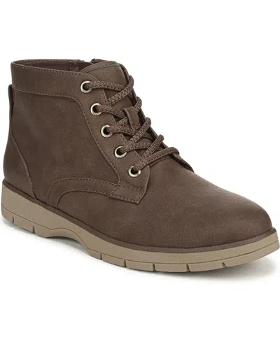Dr. Scholl's Women's Northstar Round Toe Lace Up Short Boots In Brown