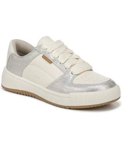 Dr. Scholl's Women's Ollie Platform Sneakers In Silver Grey Faux Leather