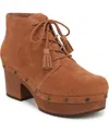 Dr. Scholl's Women's Original Chic Lace-up Platform Booties In Honey Brown Suede