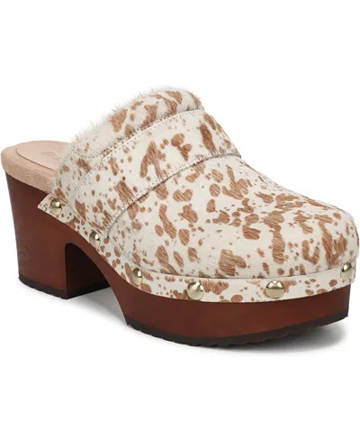 Dr. Scholl's Women's Original Feels Slip-on Clog Mules In Tan Calf Hair