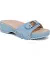 Dr. Scholl's Women's Original Flex Slide Sandals In Blue Sky Suede