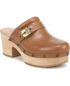 Dr. Scholl's Women's Original Joy Platform Clogs In Saddle Tan Leather
