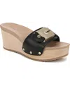 Dr. Scholl's Original Life Wedge Sandal In Black Leather