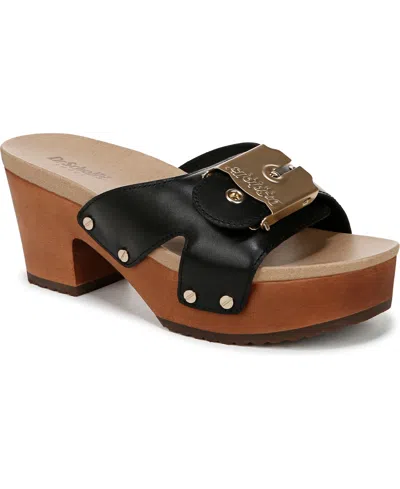 Dr. Scholl's Women's Original Max Too Slide Sandals In Black Leather