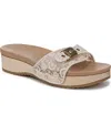 Dr. Scholl's Women's Original Too Slide Platform Sandals In Cuban Sand Fabric